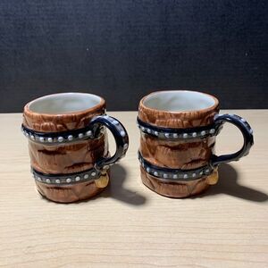 VTG KK Ceramics Barrel Mugs